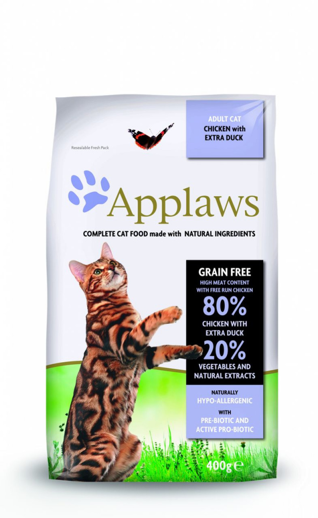 Poulet sec au chat et au canard Applaws